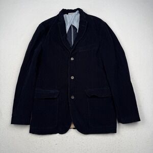 J.Crew Blazer Mens Small Navy Blue Corduroy Clayton Sport Coat 3 Button Jacket